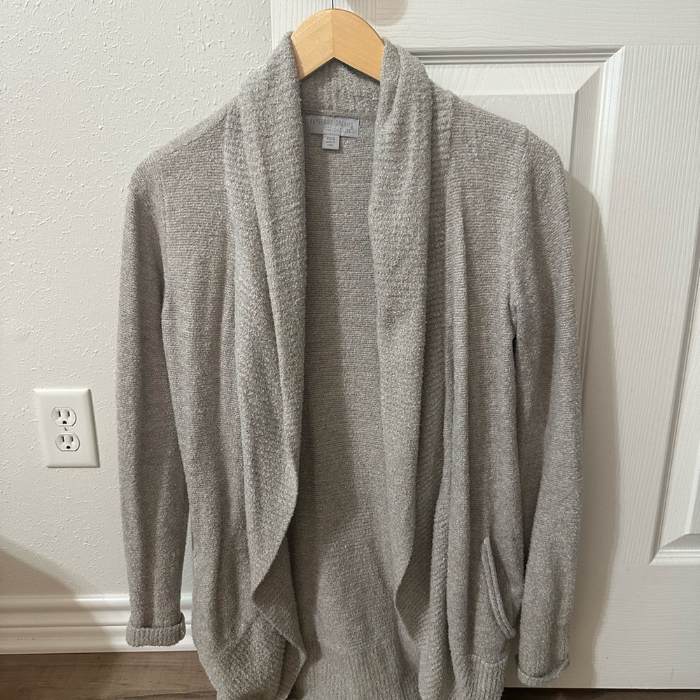 Cozy Gray Open Front Cardigan